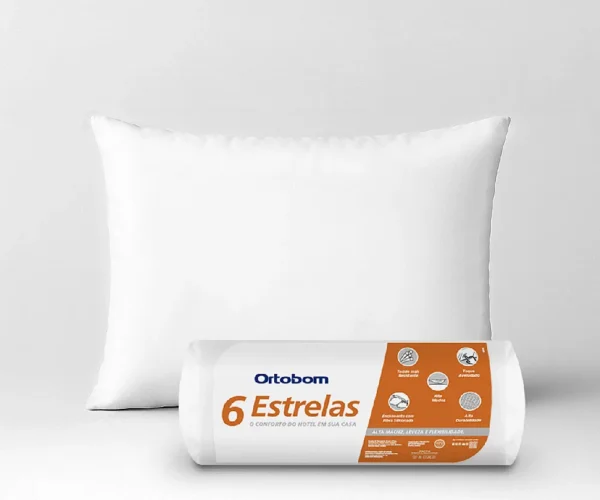 Travesseiro Seis Estrelas Enrolado Premium Ortobom
